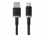 Baseus Dura Rychlonabíjecí kabel USB typu A na typ C 60 W 2 m černý, Zlato