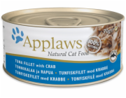 APPLAWS Tuna fillet with crab in broth - mokré krmivo pro kočky - 70g
