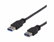 DELTACO USB3-241,Kábel USB 3.1 A-A  1m predlžovací