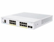 Cisco switch CBS250-16P-2G-UK (16xGbE,2xSFP,16xPoE+,120W,fanless) - REFRESH