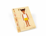 Bigjigs Toys Dřevěné puzzle Anatomie dívka