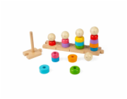 Bigjigs Toys Nasazování Duhová rodina