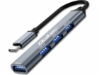 Qoltec HUB adaptér USB-C 3.1 4v1 | USB 3.0 | 3x USB 2.0