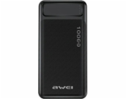 AWEI Powerbanka 10000mAh P5K 2xUSB 2.1A černá