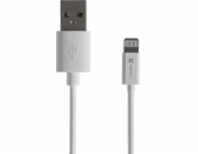 Natec Lightning (M)->USB-A(M) Kabel 2m MFI Prati White