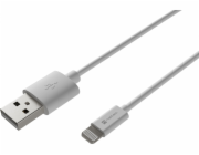 Natec Lightning (M)->USB-A(M) Kabel 2m MFI Prati White
