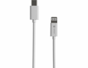 Natec Lightning (M)->USB-C (M) Kabel 1m MFI Prati White