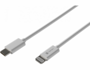 Natec Lightning (M)->USB-C (M) Kabel 2m MFI Prati White