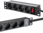 Qoltec PDU napájecí lišta pro 10" RACK | 1U | 16A | 4xSch...
