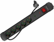 Lanberg Napájecí lišta 1,5m 5x230 SC SP1-05F-0150-BK