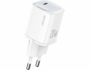 USAMS 20W GaN USB-C rychlé nabíjení CC248 nástěnná nabíječka bílá