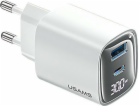USAMS 30W GaN LED USB+USB-C CC229 rychle nabíjecí nástěnn...