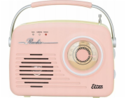 Rádio Eltra Rádio LUIZA RETRO SP-11 MP3 USB SD růžové