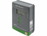 Qoltec MPPT solární regulátor nabíjení s teplotním čidlem 20A | 12V / 24V | LCD | 2xUSB