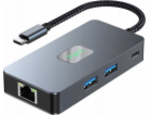 TB HUB USB C adaptér (7v1) HDMI USB SD/TF RJ45 (2500 Mbps...