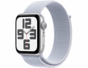 Apple Watch SE GPS, 40mm stříbrné hliníkové pouzdro se sportovním páskem Blue Cloud