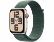 Apple Watch SE GPS + Cellular, 44mm hliníkové pouzdro Moonlight se sportovním páskem Mountain Lake