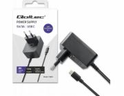 Qoltec Super FAST PD nabíječka pro Raspberry PI 4 | USB-C | 15W | 5V | 3A | Černý