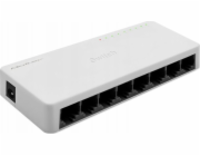 Qoltec SWITCH síťový přepínač 8 x RJ45 portů | 100 Mbps | Rychlý Ethernet | LAN