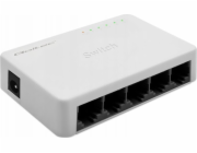 Qoltec SWITCH síťový přepínač 5 x RJ45 portů | 100 Mbps | Rychlý Ethernet| LAN