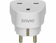 Savio Cestovní adaptér, UK zásuvka, EU zástrčka AP-02