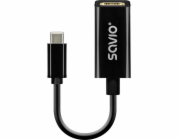 Savio USB-C (M) - HDMI (F) adaptér, 4K, 30Hz, plast, AK-79