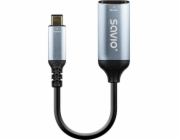 Savio USB-C (M) - HDMI (F) adaptér, 4K, 60 Hz, hliník, AK-78