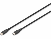 Digitus Silikonový napájecí kabel USB-C – USB-C, USB 2.0 60W, 2m černý