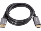 Lanberg Displayport(M)-HDMI(M) kabel 1M 4K černo-stříbrný