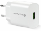 everActive  1X USB 18W QC3.0 nástěnná nabíječka bílá