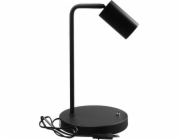 Maclean Stolní lampa GU10, s vypínačem MCE370 B černá, kulatá