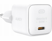 AUKEY PA-B1L Bílá Omnia II Mini nástěnná nabíječka 1xUSB-C PowerDelivery 30W 5A