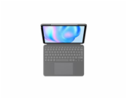 Logitech Combo Touch - Klávesnice a pouzdro - s trackpad - podsvícení - Apple Smart connector - AZERTY - francouzská - oxfordská šedá - pro Apple 13-inch iPad Air (M2, M3)