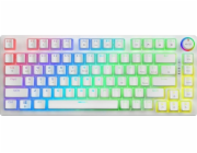 Savio Bezdrátová mechanická klávesnice SAVIO PHENIX WHITE Gateron žlutá, pudinková