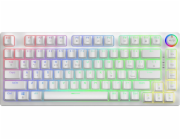 Savio Bezdrátová mechanická klávesnice PHENIX WHITE Gateron žlutá, ABS