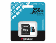 Kingston 256 GB CanvasGo! Karta microSD Plus 200 MB/s A2 U3 V30 + adaptér