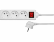 AWTools 3-zásuvková napájecí lišta 1,5 m bílá (AW24635)