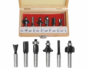 Řezačky na dřevo AWTools, sada 6 kusů, stopka 8 mm (AW40512)