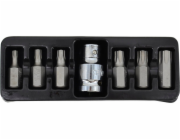 AWTools TORX BIT 7ks. T25 - T55 + ADAPTÉR, S OTVOROU BL AW35116BL
