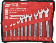 AWTools SADA OTEVŘENÝCH KLÍČŮ 10ks/6mm-19mm