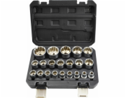 AWTools SPLINE SOCKET SET 21ks. 12-ÚHELNÝ. BLACKLINE
