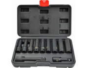 AWTools SADA NÁRAZOVÝCH ZÁSUVEK 1/2 LONG 11 ks. BLACKLINE