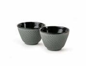 1x2 Bredemeijer Tea Cups Xilin Cast Iron light green 153095