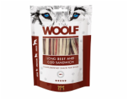 WOOLF Long Beef and Cod Sandwich - pamlsek pro psa - 100g
