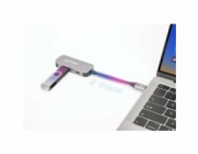 MANHATTAN Dokovací stanice USB-C 3v1, 1xHDMI, 1xUSB-C, 1xUSB, šedá