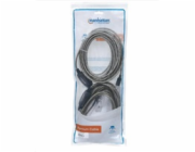 MANHATTAN Kabel USB-A na USB-B, 15m, černá