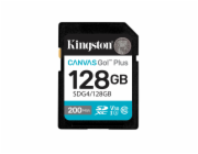 Kingston Canvas Go! Plus - Paměťová karta flash - 128 GB - Video Class V30 / UHS-I U3 / Class10 - SDXC UHS-I