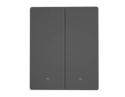 Chytrý WiFi nástěnný spínač SONOFF M5-2C-80 (2kanálový, pro rám, grafitový)