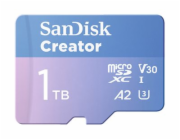 SanDisk Creator - Paměťová karta flash (adaptér microSDXC na SD zahrnuto) - 1 TB - A2 / Video Class V30 / UHS-I U3 - microSDXC UHS-I