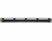NETRACK 104-05 patch panel 19inch 24-ports cat. 5e UTP with shelf